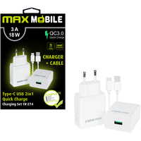 MAX MOBILE TR-274 QC3.0 USB+TYPE C3 3A