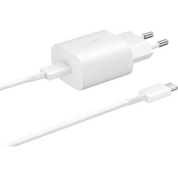 SAMSUNG 25W Fast Charger Type-C + Cable White EP-TA800XWE