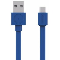 ALLOCACOC Flat USB kabl microUSB 1.5m plavi 10452BL / USBMBC