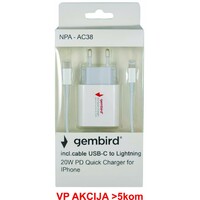 GEMBIRD NPA-AC38 brzi punjac USB C kabl na lightning Apple iphone 20W