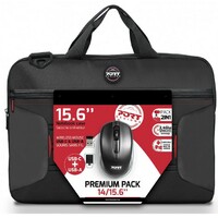 PORT DESIGNS Premium Bundle TL Laptop Case 14/15.6 & Wireless Mouse 