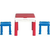 KETER Sto deciji Constructable sa dve stolice set crvena / plava / bela 