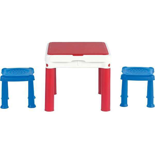 KETER Sto deciji Constructable sa dve stolice set crvena/plava/bela
