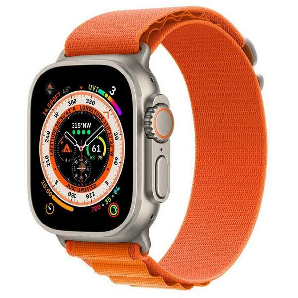 Apple Watch 49mm Band Orange Alpine Loop - Medium mqe03zm/a