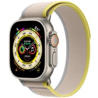 APPLE Watch Ultra GPS + Cellular 49mm Titanium Case with Yellow / Beige Trail Loop - M / L mqfu3se / a 