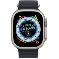 APPLE Watch Ultra GPS + Cellular 49mm Titanium Case with Midnight Ocean Band mqfk3se/a 