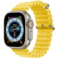 APPLE Watch Ultra GPS + Cellular 49mm Titanium Case with Yellow Ocean Band mnhg3se / a 
