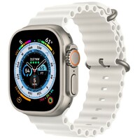APPLE Watch Ultra GPS + Cellular 49mm Titanium Case with White Ocean Band mnhf3se / a 