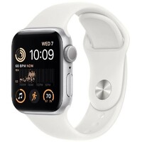 APPLE Watch SE2 GPS 40mm Silver Aluminium Case with White Sport Band - Regular mnjv3se/a 