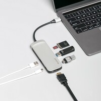 KINGSTON Nucleum 7-u-1 USB Type C Hub, c-hubc1-sr-en