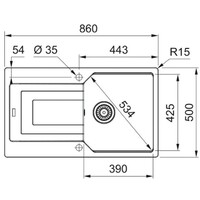 FRANKE UBG 611-86 MAT CRNA 114.0639.653