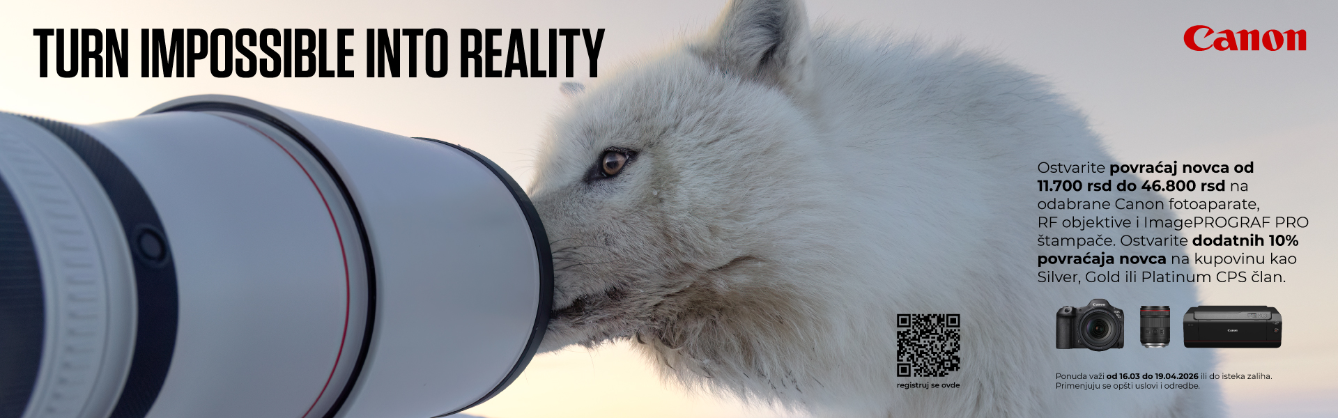 Canon Cash Back akcija za fotoaprate, objektive i štampače