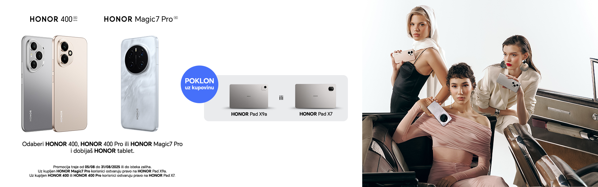 Honor 400, Honor 400 Pro i Honor Magic 7 Pro