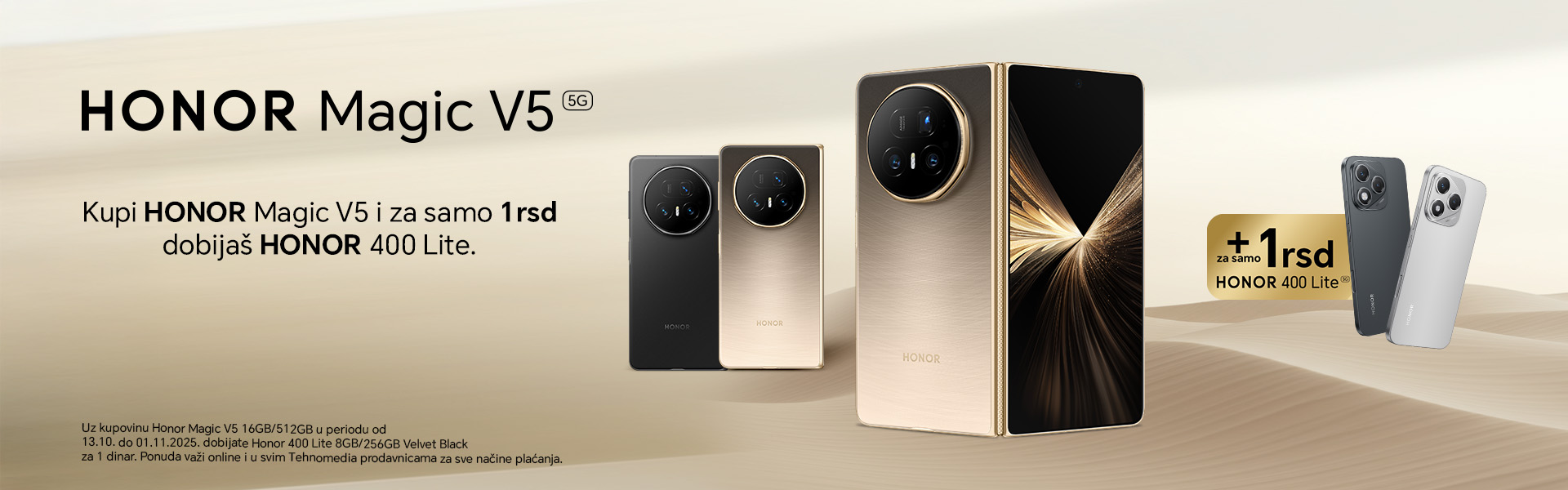Honor Magic V5 + poklon Honor 400 Lite