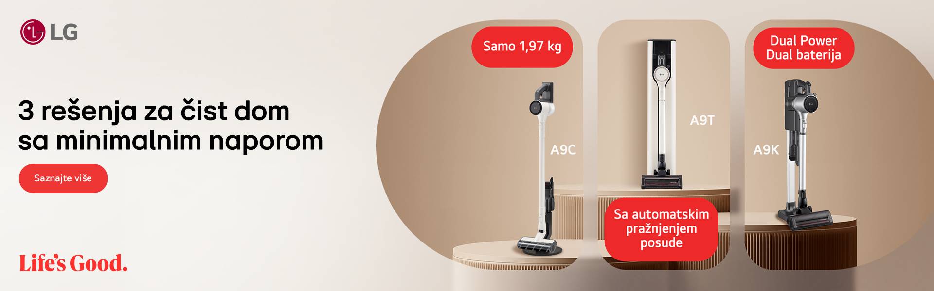 LG štapni usisivači