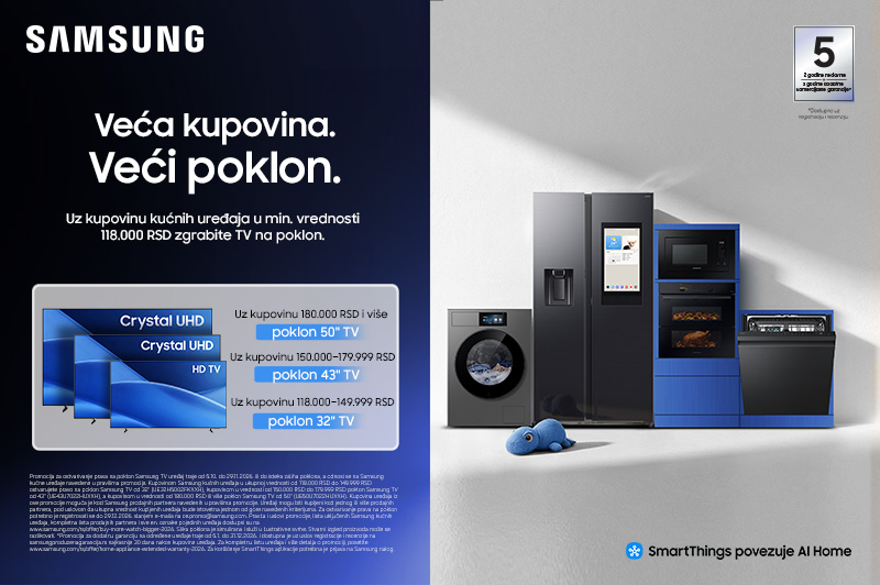 Samsung bela tehnika plus TV na poklon