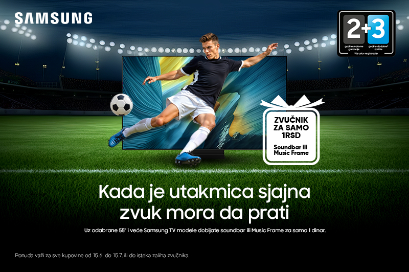 Samsung TV sa velikom dijagonalom plus soundbar zvučnik za 1 dinar