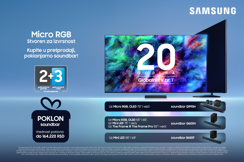 Samsung Micro RGB televizor preorder