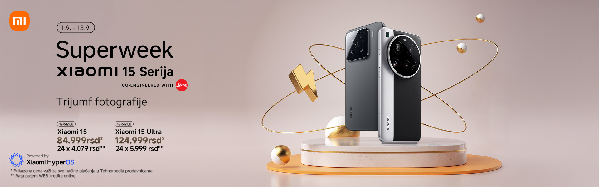 Xiaomi mobilni telefoni iz serije 15