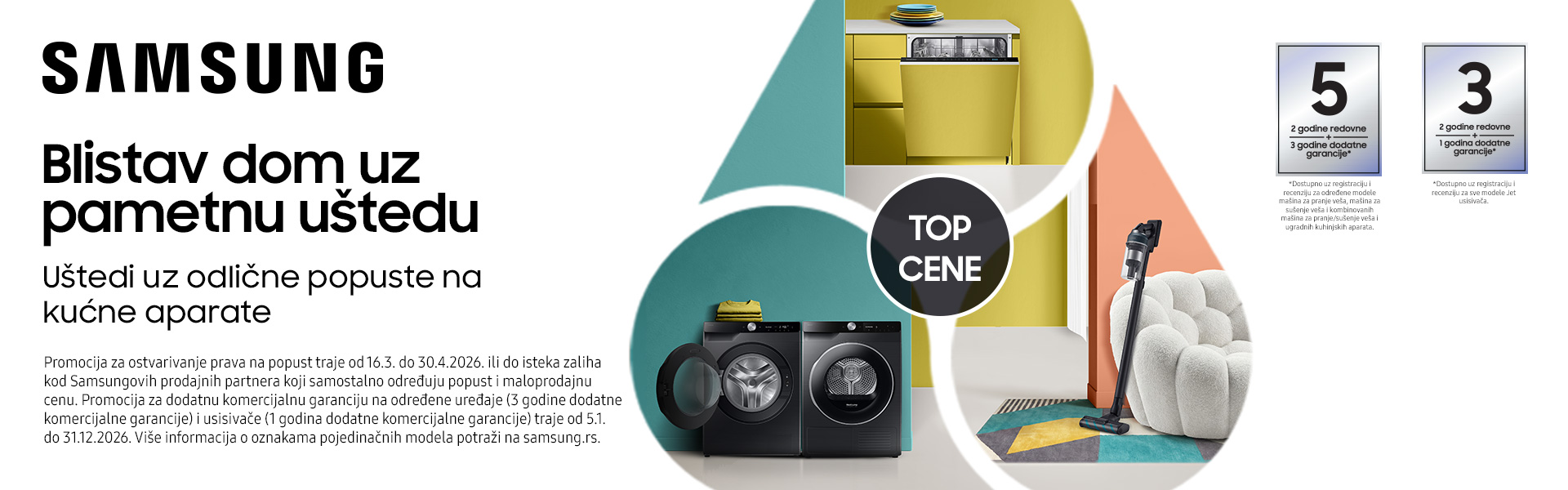 Samsung veš mašine, mašine za sušenje veša i usisivači