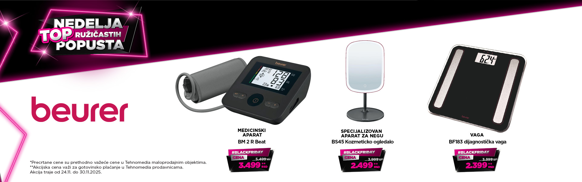 Beurer artikli za negu na Black Friday popustu