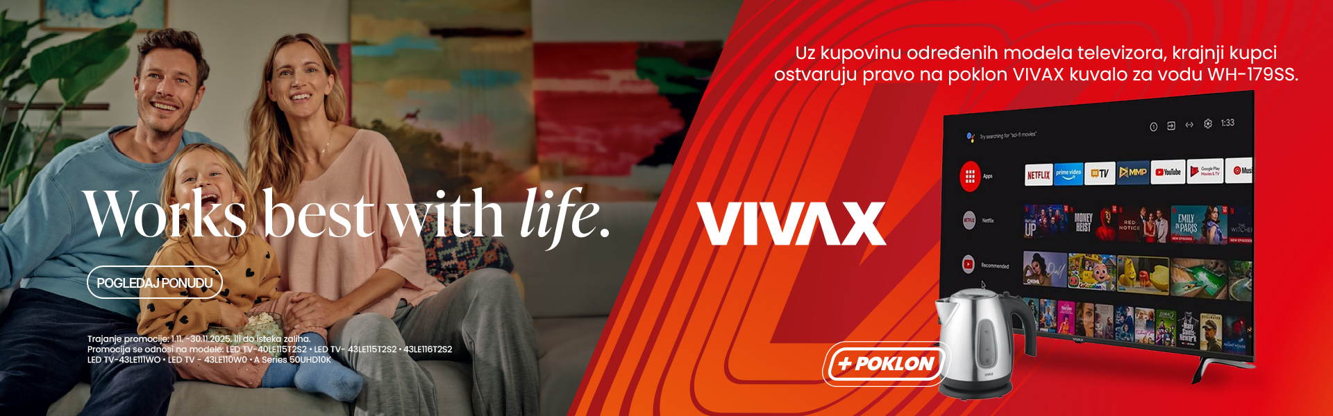 Vivax televizor + poklon