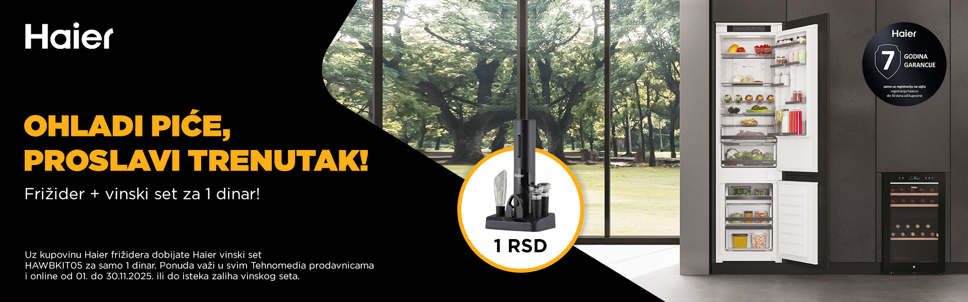 Candy i Haier frižideri + poklon vinski set