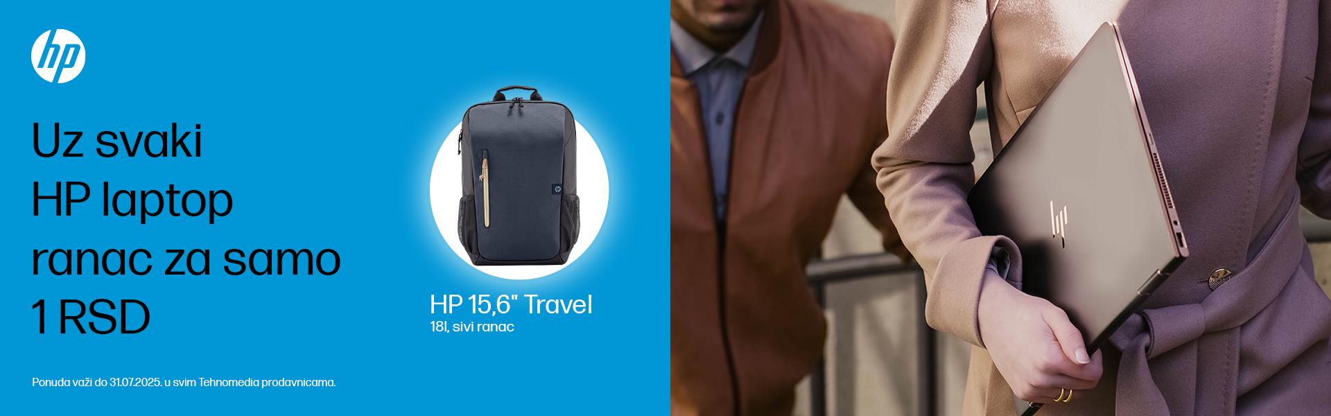 HP laptop i poklon HP ranac