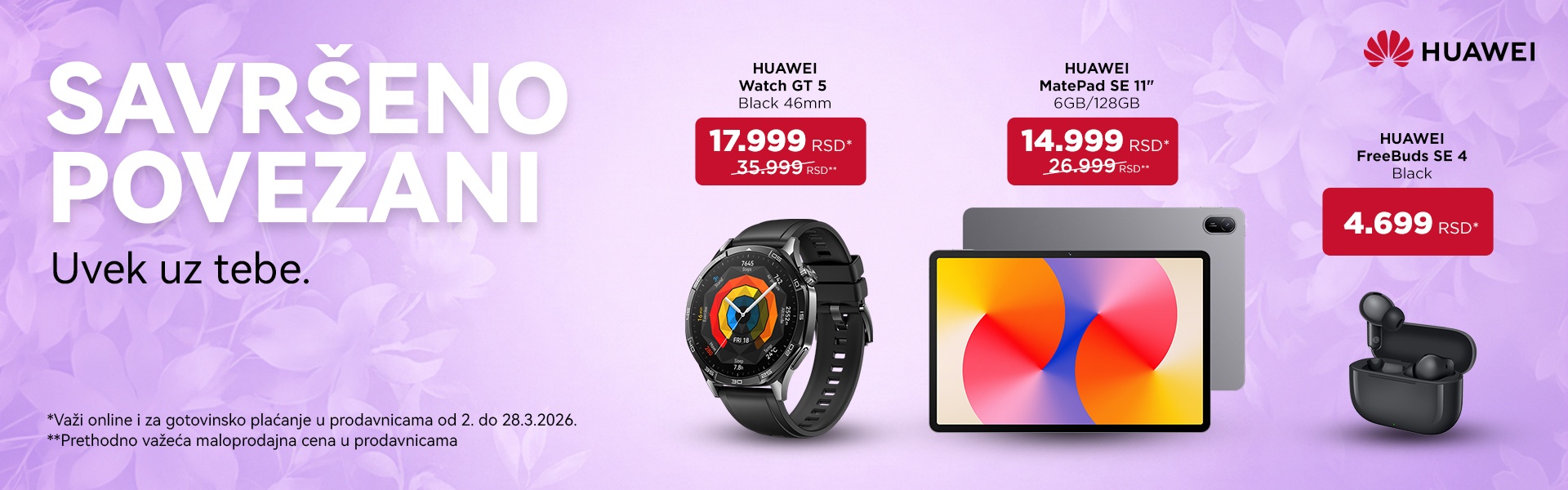Huawei Smart Watch, tableti i slušalice