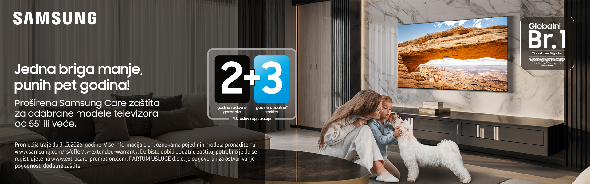 Samsung TV - 5 godina garancije