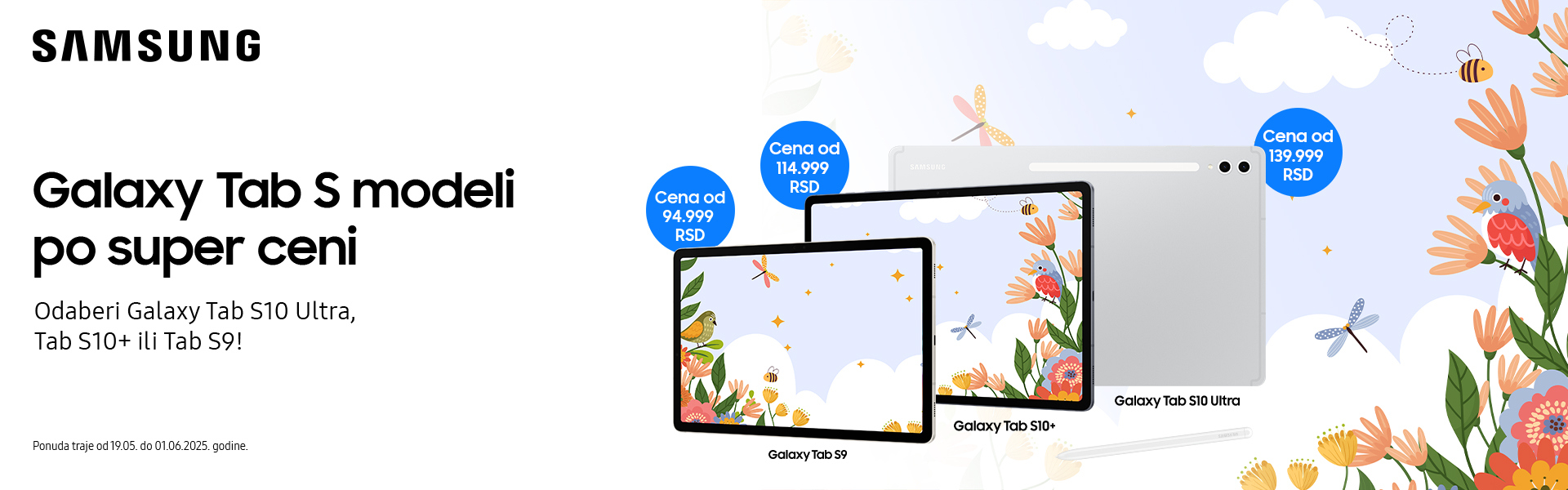 Samsnug Galaxy Tab S9 i Tab S10 modeli