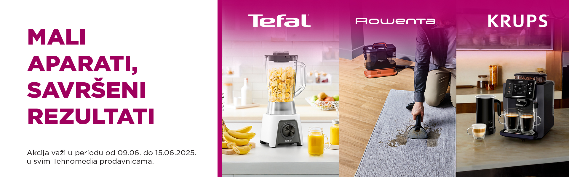 Rowenta, Tefal i Krups aparati