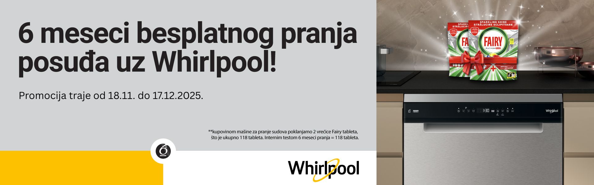 Whirlpool veš mašine + poklon Fairy tablete